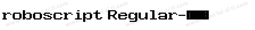 roboscript Regular字体转换